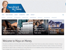 Tablet Screenshot of mayaonmoney.co.za